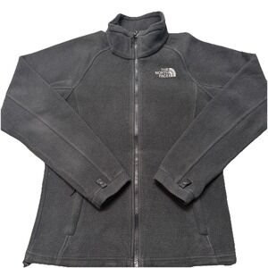 Women's The North Face Black Full Zip Fleece Jacket Size XS Extra Small Hike